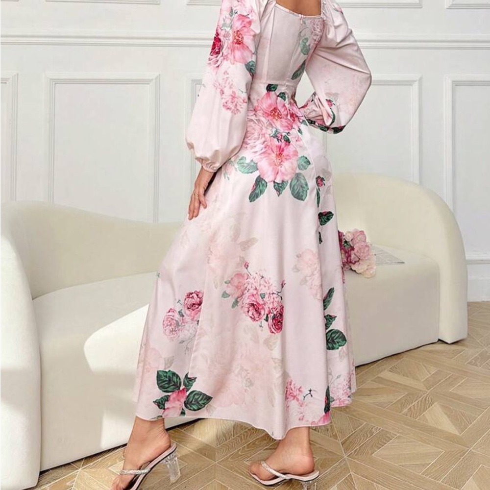 Floral Pink Maxi Dress